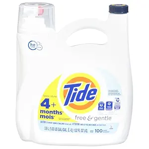 Tide Free and Gentle Liquid Laundry Detergent Review for Sensitive Skin Users