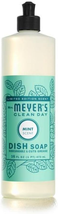 Mrs Meyers Clean Day Liquid Dish Soap Mint Review Biodegradable Grease Cutter