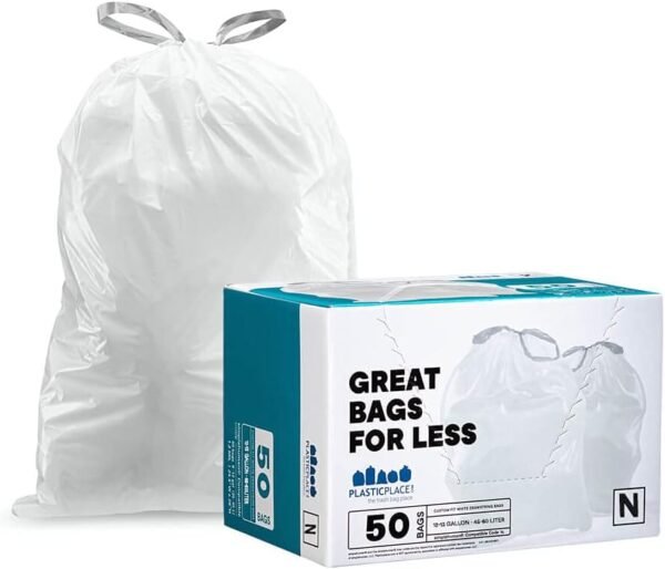 51iTw6GdSfS._AC_SL1000_ Plasticplace Trash Bags Code N Review Perfect Fit Tear Resistant Drawstring Liners