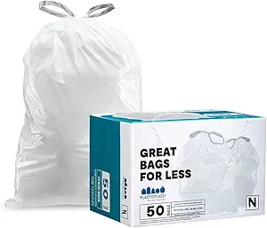Plasticplace Trash Bags Code N Review Perfect Fit Tear Resistant Drawstring Liners
