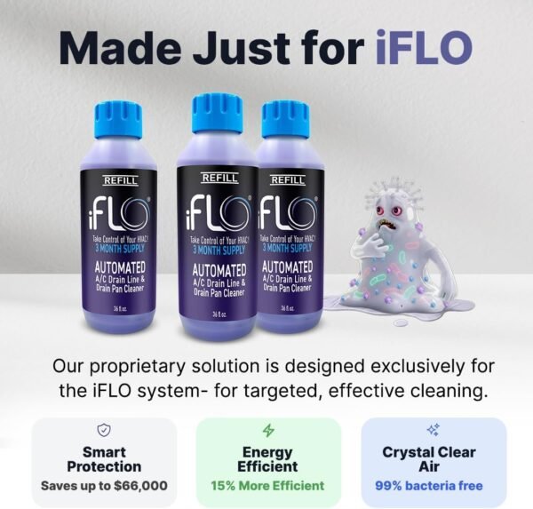 611vWmhtHKL._AC_SL1080_ iFLO 3 Month Smart Automated AC Drain Line Cleaner Cartridge Review Insights