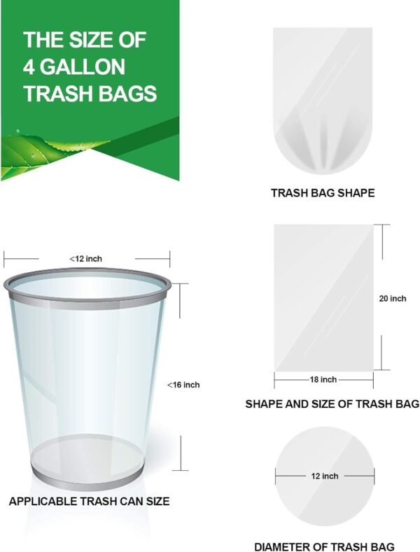 61Bbqov9kmL._AC_SL1500_ FORID 4 Gallon Trash Bags Review Durable Clear Small Garbage Bag Comparison