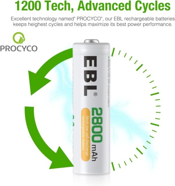EBL AA Rechargeable Batteries Review High Capacity 2800mAh Ready2Charge Performance