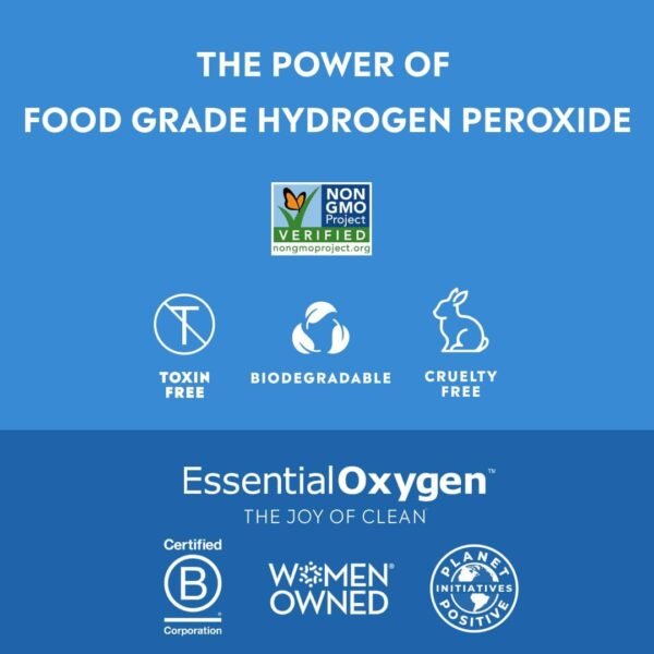 Essential Oxygen Food Grade Hydrogen Peroxide 3% Review Best Natural Household Cleaner