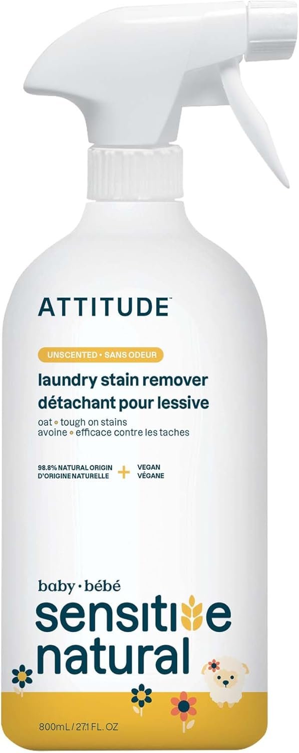 ATTITUDE Laundry Stain Remover Review Plant-Based Formula for Baby Clothes Sensitive Skin