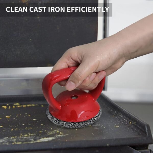 61tEU7jz8eL._AC_SL1500_ Herda Cast Iron Cleaner Review Heavy Duty Chainmail Scrubber for Pans