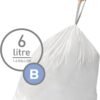 simplehuman Code B Trash Bags Review Durable Custom Fit Liners for 6 Liter Cans