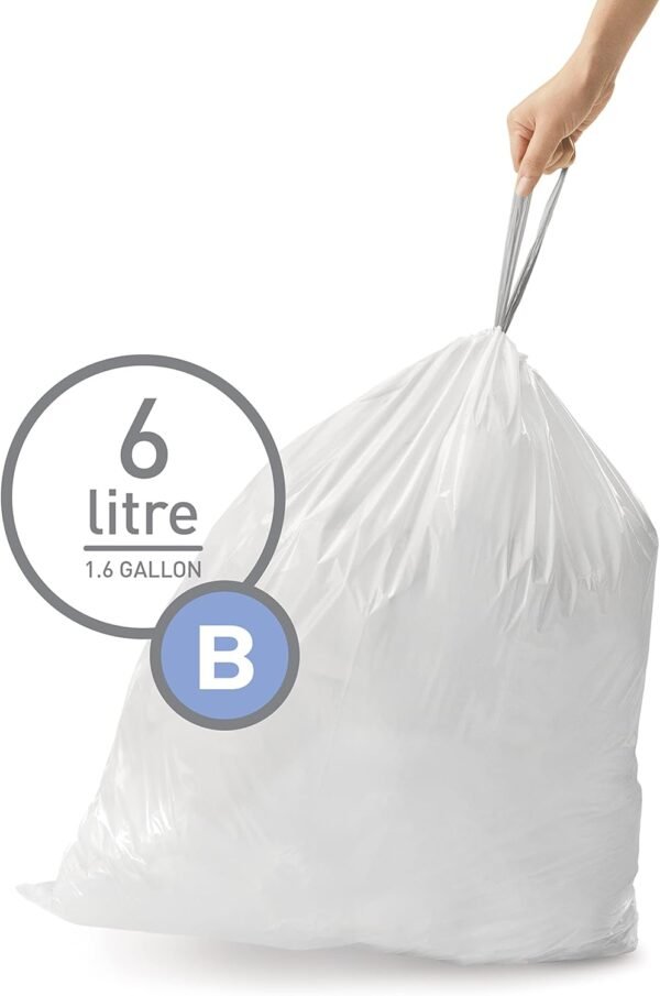 simplehuman Code B Trash Bags Review Durable Custom Fit Liners for 6 Liter Cans