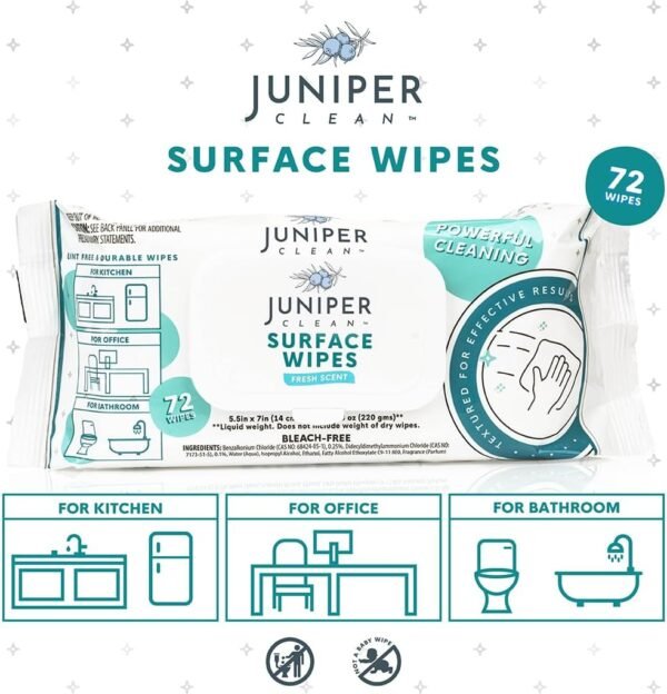 Juniper CLEAN All-Purpose Surface Cleaning Wipes Review Durable Fresh Scent Pack