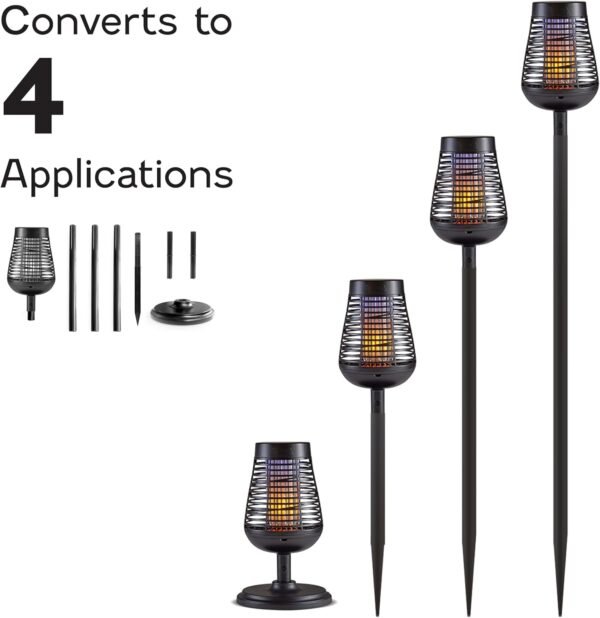 PIC Solar Bug Zapper DFST Review Modern Outdoor Insect Killer Torch Performance