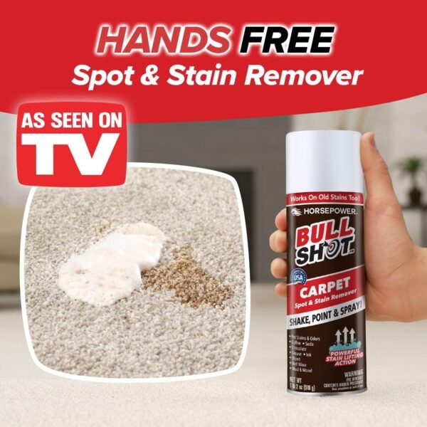 712zegyvSVL._AC_SL1500_ Bull Shot Carpet Spot Cleaner Review Effective Stain Removal and Odor Elimination by Horsepower
