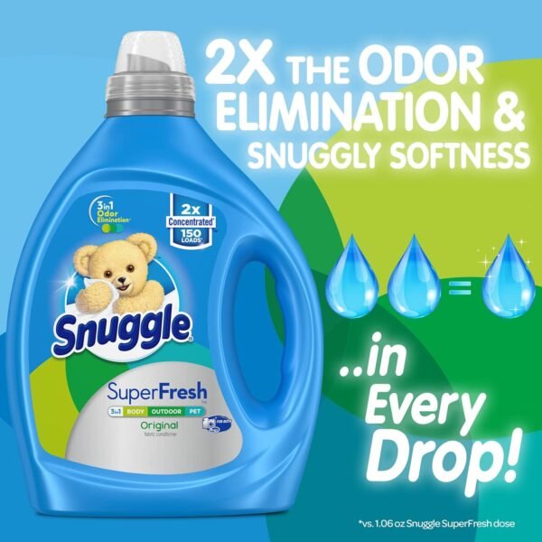 Snuggle Liquid Fabric Softener Review How SuperFresh Original Eliminates Odors and Boosts Softness