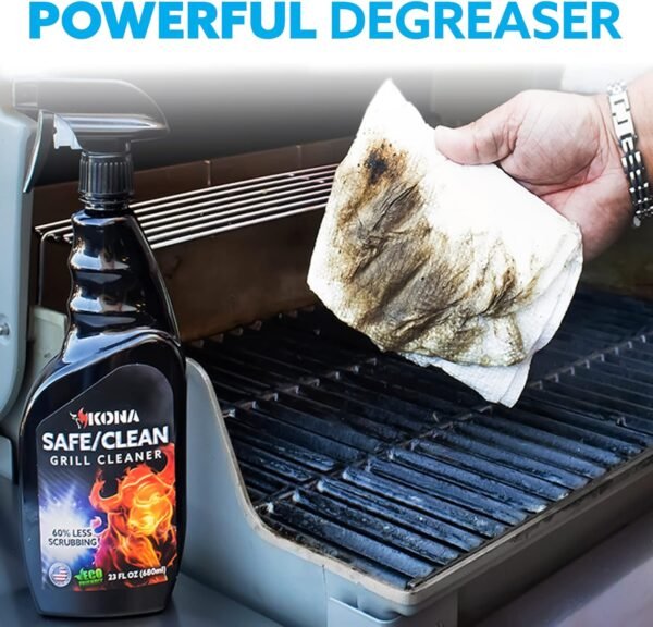 Kona Safe Clean Grill Cleaner Spray Review Powerful Eco-Friendly Degreaser for BBQ Grates