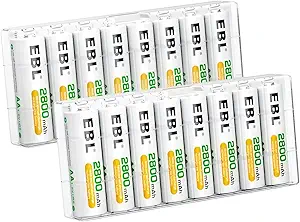 EBL AA Rechargeable Batteries Review High Capacity 2800mAh Ready2Charge Performance