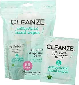 Cleanze Antibacterial Hand Sanitizing Wipes Review Kills Germs with Aloe Care