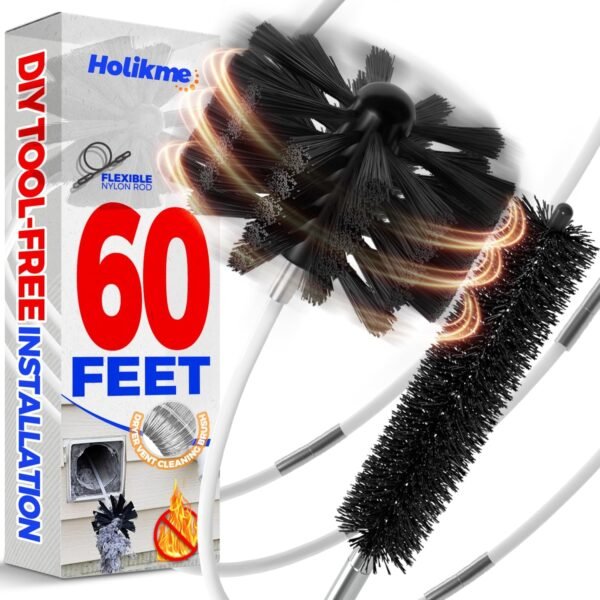 Holikme Dryer Vent Cleaner Kit Review Powerful 60 Feet Lint Remover and Drill Attachment