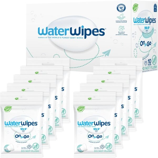 WaterWipes Sensitive+ On The Go Wipes Review Pure Gentle 3-in-1 Skincare Essential