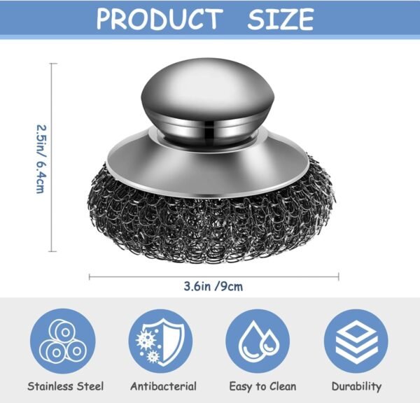 YZRIZX Stainless Steel Wool Scrubber Review Best Heavy Duty Dish Scouring Pads