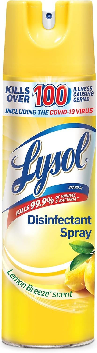 Lysol Disinfectant Spray Review Kills Germs Effectively with Lemon Breeze Scent