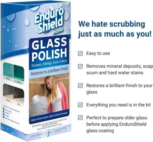 EnduroShield Shower Door Glass Polish Review Removes Hard Water Stains Effortlessly