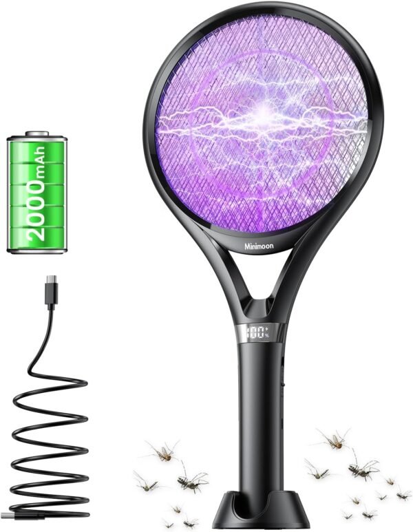 Minimoon Electric Fly Swatter Review with LED Display and Powerful Rechargeable Battery