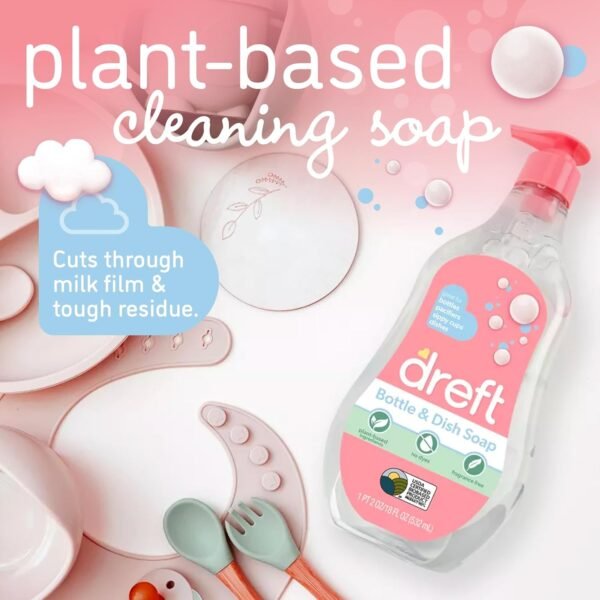 Dreft Baby Bottle and Dish Soap Review Plant-Based Formula Removes Milk Film Effectively