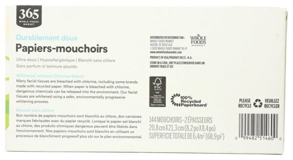 Sustainably Soft Facial Tissue Review 365 By Whole Foods Market 144 Count Quality Tested
