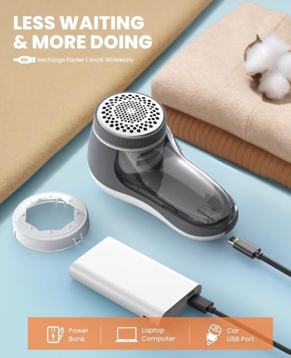 POPCHOSE Fabric Shaver Review Fast USB Charging Lint Remover for Clothes and Furniture