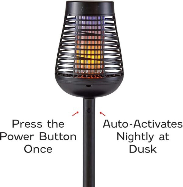 PIC Solar Bug Zapper DFST Review Modern Outdoor Insect Killer Torch Performance