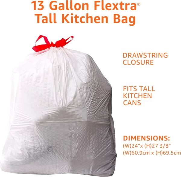 Amazon Basics 13 Gallon Trash Bags Review Tear Resistant Flextra Strength Durable Quality