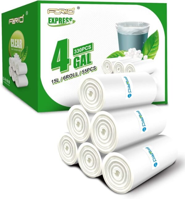 71p2Q3DrQqL._AC_SL1500_ FORID 4 Gallon Trash Bags Review Durable Clear Small Garbage Bag Comparison
