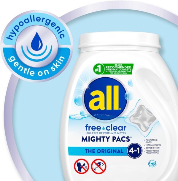 all free clear Laundry Detergent Pacs Review Hypoallergenic Mighty Pacs for Sensitive Skin