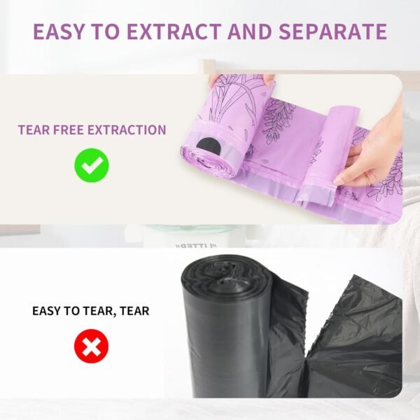 4 Gallon Trash Bags VOK Review Durable Drawstring Bags with Lavender Scented Design
