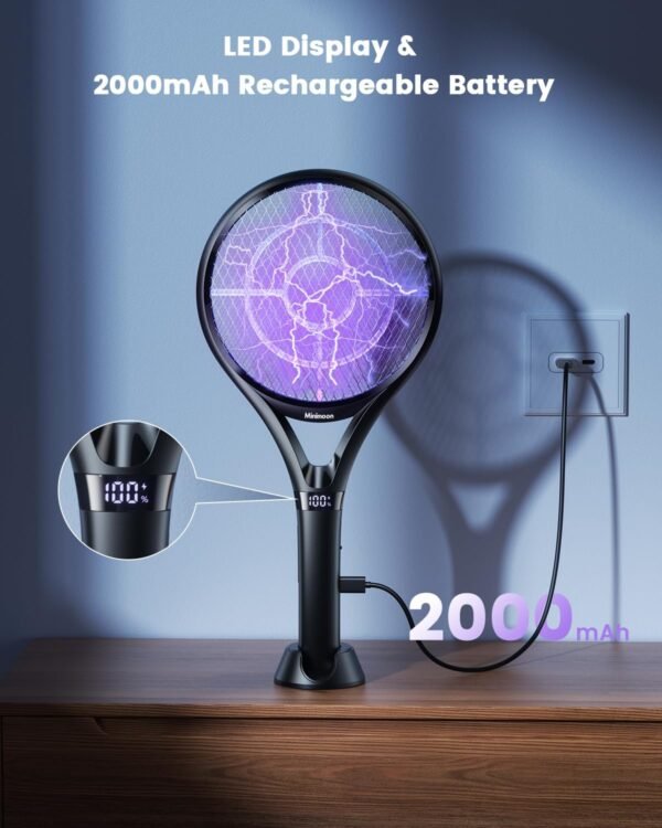 Minimoon Electric Fly Swatter Review with LED Display and Powerful Rechargeable Battery