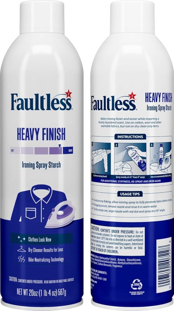 71ulNUSsmZL._AC_SL1500_ Faultless Laundry Starch Spray Review Best Heavy Hold Ironing Aid for Crisp Clothes