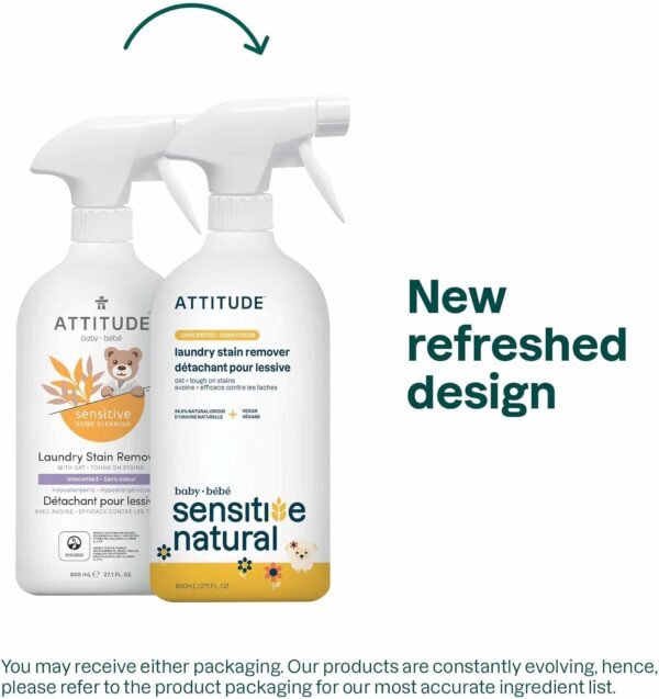 ATTITUDE Laundry Stain Remover Review Plant-Based Formula for Baby Clothes Sensitive Skin