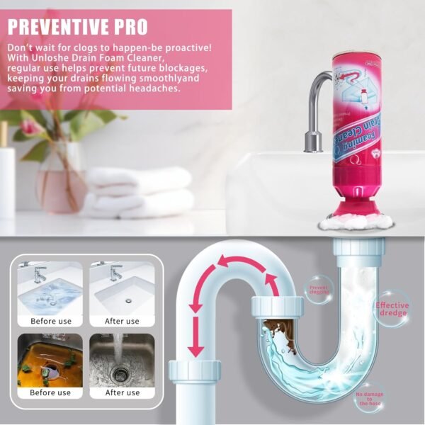 Unloshe Drain Foam Cleaner Review Best Chemical Drain Opener for Bathroom Sinks