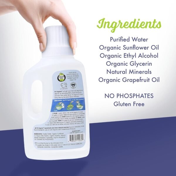 Review of Fit Organic Fruit and Vegetable Wash Soaker 32 FL Oz 2-Pack