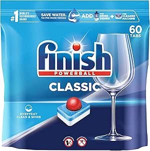 FINISH Classic Dishwasher Detergent Review Powerball Capsules Tackle Tough Grease Effortlessly