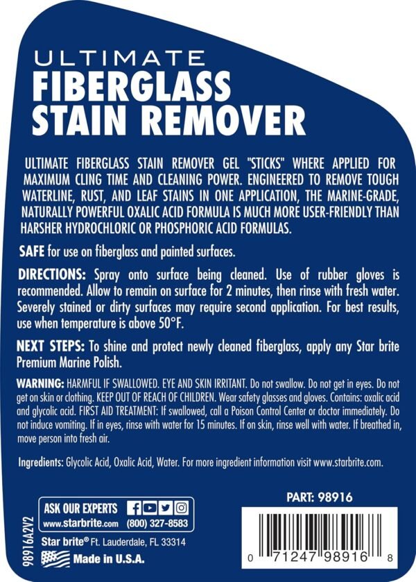814aVcl9GjL._AC_SL1500_ STAR BRITE Fiberglass Stain Remover Review Powerful Gel Spray for Boats and More