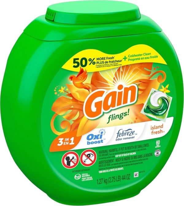 81CxWx38TZL._AC_SL1500_ Gain Laundry Detergent Pacs Review How Island Fresh Scent Transforms Every Wash