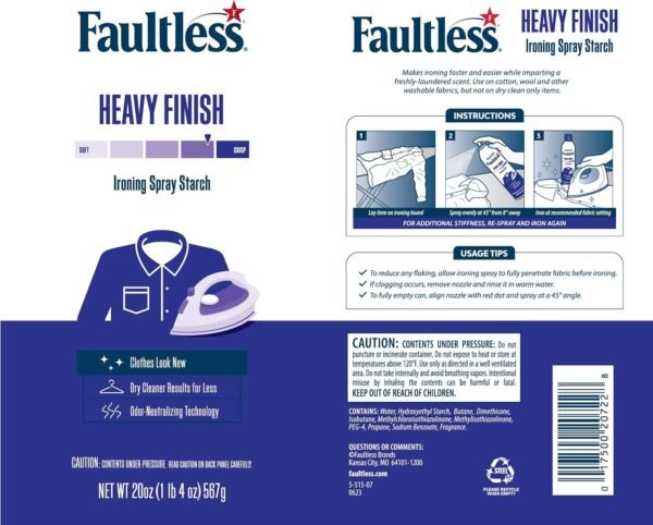 81F0kXWjXOL._AC_SL1500_ Faultless Laundry Starch Spray Review Best Heavy Hold Ironing Aid for Crisp Clothes