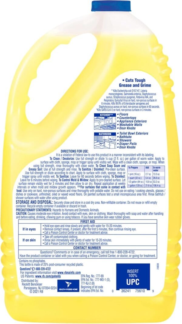 81GKbKRzlsL._AC_SL1500_ Lysol Multi-Surface Cleaner Review Powerful Disinfecting Pour for Sparkling Lemon Freshness