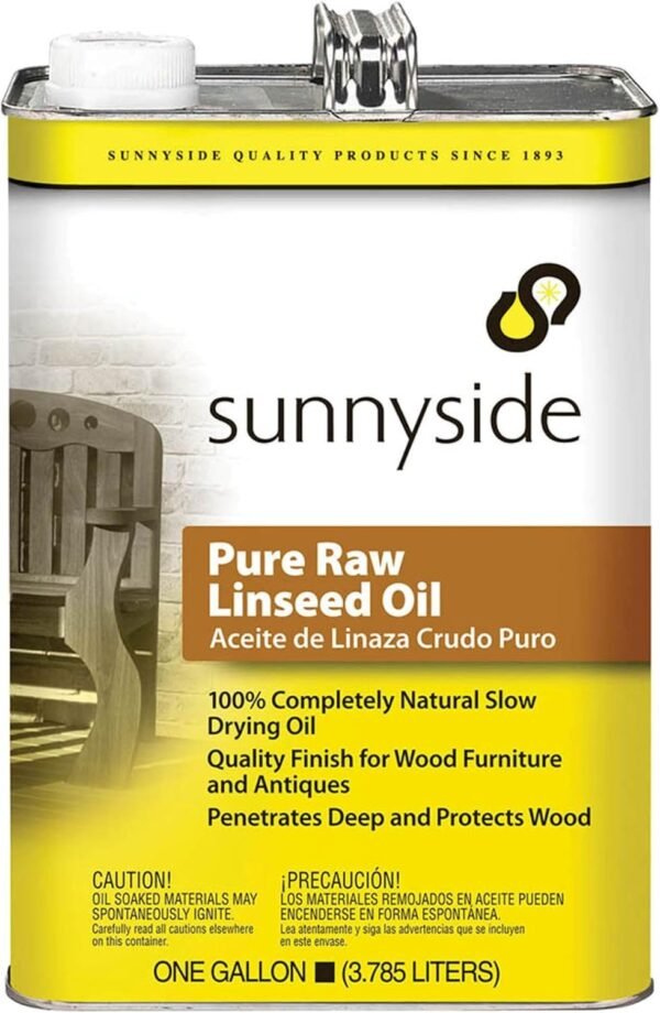81K3jdNN1IL._AC_SL1500_ Sunnyside Pure Raw Linseed Oil Gallon Review Best Wood Conditioner for Furniture Protection