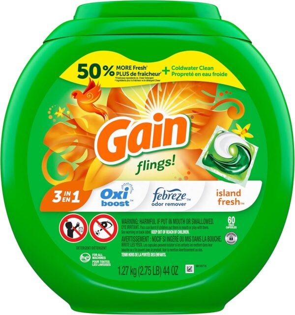 81S7gQU3jL._AC_SL1500_ Gain Laundry Detergent Pacs Review How Island Fresh Scent Transforms Every Wash