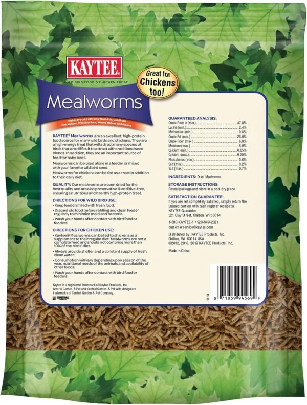 Kaytee Wild Bird Food Mealworms Review High Protein Treat for Bluebirds and Cardinals