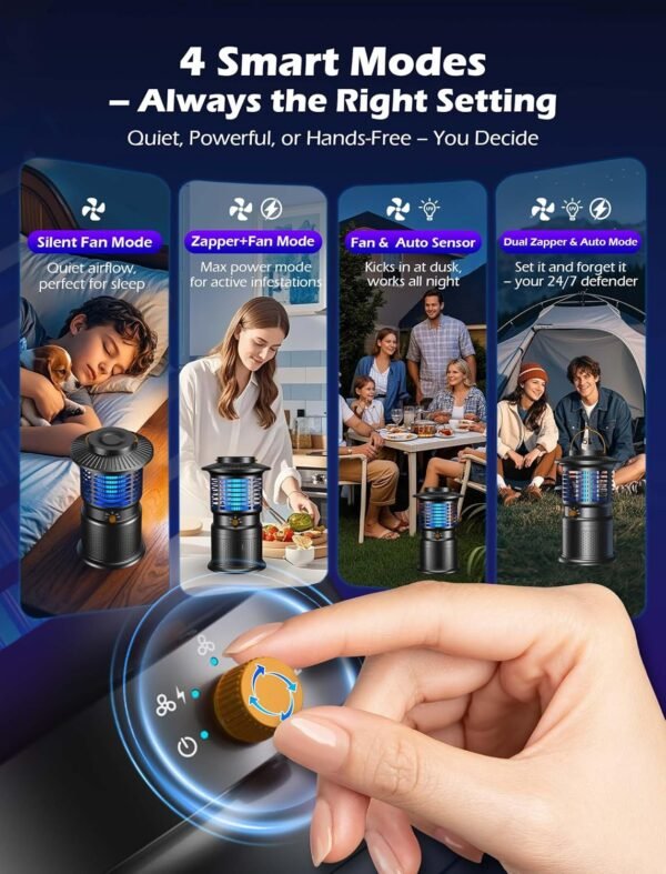 4-in-1 Mosquito Trap and Bug Zapper GTERT Review Powerful Rechargeable Outdoor Pest Control