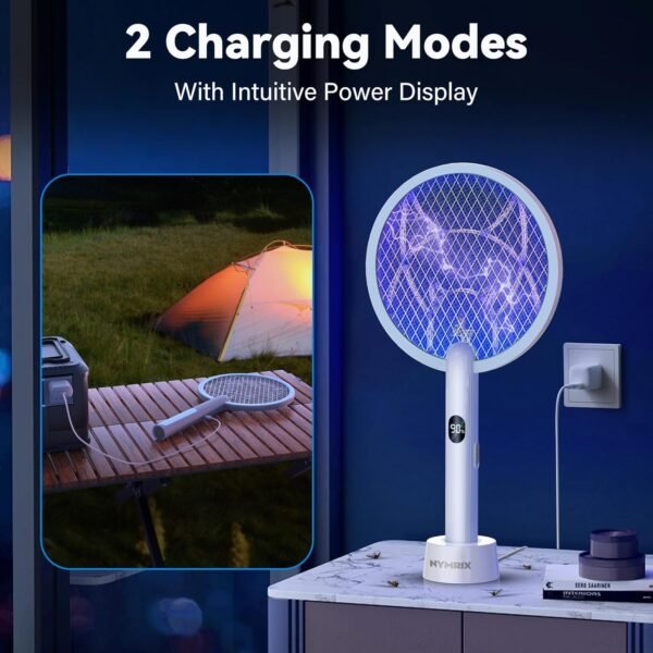 Nymrix Electric Fly Swatter Review Powerful 2 in 1 Bug Zapper with Rechargeable Battery