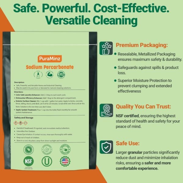 Premium Sodium Percarbonate Review Best Oxygen Bleach Cleaner for Laundry and Home
