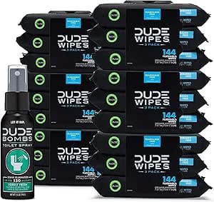 DUDE Wipes Flushable Wipes Review Best Large Plant-Based Personal Cleansing Wipes